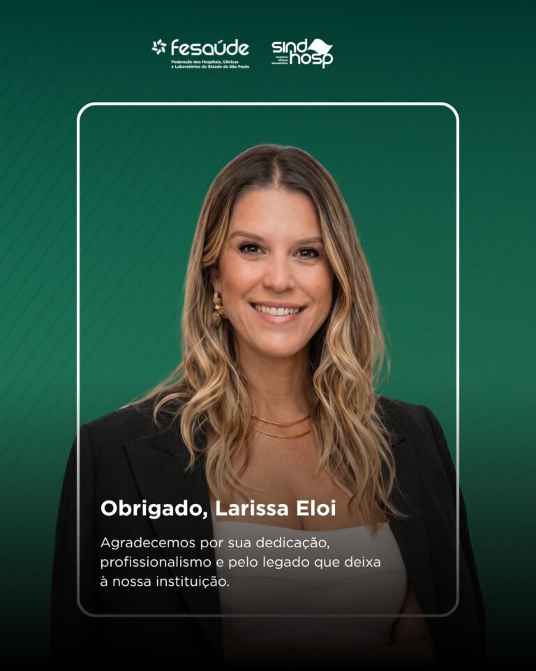Larissa Eloi encerra sua trajetória como diretora-executiva do SindHosp